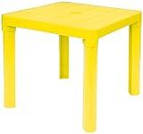 Baby Lulu Children's Light Poly Play Table - 18.1" x 18.1" - Storable - Made in Italy - Yellow