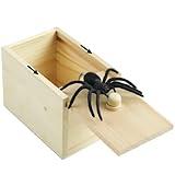 Oiuros Spider Prank Scare Box, Handmade Fun Practical Surprise Joke Boxes, Hilarious Halloween Spoof Gift Box for Adults Kids