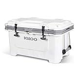 Igloo White IMX 70 Qt Lockable Insulated Ice Chest Injection Molded Cooler with Carry Handles