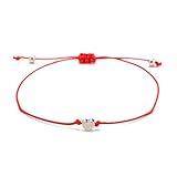 kelistom Handmade String Bracelet for Women Men Simple Red Black Braided Adjustable Charm Bracelets Minimalist Jewelry