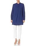 Anne Klein womens Split Neck Long Tunic Blouse, Distant Mountain, XX-Small US