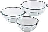 Pyrex Glass, 3-Piece, 3 PC Mixing Bowl Set