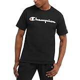 Champion mens Classic T-shirt, Classic Script T Shirt, Black-y06794, X-Large US