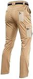 Men's Lightweight Hiking Cargo Work Pants Quick Dry Water Resistant Fishing Travel Climbing Outdoor Stretch Pants Khaki 34