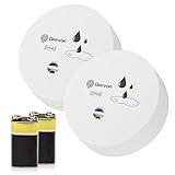 Geevon 2 Pack Water Leak Detectors, 100dB Water Sensor Alarms Flood Detector for Basements, Bathrooms, Laundry Rooms, Kitchens, Garages, and Attics, Water Alarms Battery-Operated (Battery Included)