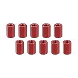 Oedema 10pcs Aluminum Alloy Hex Nuts Red Hex Spacer Standoff M3×8mm Hardware Spacers for Computer, DIY Frame, Hardware, Racing Drone