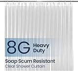 LiBa Bathroom Shower Curtain - Waterproof Plastic Shower Curtain Premium PEVA Non-Toxic with Rust Proof Grommets Clear 8G Heavy Duty Bathroom Accessories 72x72