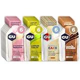 GU Energy Original Sports Nutrition Energy Gels, 24-Count, Vegan, Gluten-Free, Kosher, and Dairy-Free On-the-Go Energy for Any Workout, Assorted Caffeine-Free Flavors Variety Pack