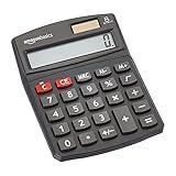 Amazon Basics LCD 8-Digit Desktop Calculator, 1 Pack, Small, Black