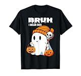 Halloween bruh ghost boo skull pumpkin boys kids men T-Shirt