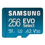 SAMSUNG EVO Select MicroSD Memory Card + Adapter, 256GB microSDXC, Speeds Up to 160 MB/s, UHS-I, C10, U3, V10, A2, Upgrade Storage for Phones, Tablets, Nintendo-Switch, MB-ME256SA/AM