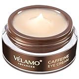 VELAMO ADVANCED Caffeine Eye Cream: for Dark Circles Puffiness Under Eye Bags Wrinkles Fine Lines 0.5 OZ/15g