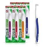 GUM End Tuft Toothbrush - Extra Small Head for Hard-to-Reach Areas - Implants, Back Teeth, and Wisdom Teeth - Soft Dental Brush for Adults, 1 Count (Pack of 6)