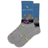 Hot Sox Women's New York Crew Socks 1 Pair, Blue, Women's Shoe 4-10