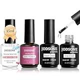 JODSONE 15ML Nail Primer Base Coat Top Coat Glossy Quick Drying Durable DIY Nail Art Design Long Lasting Gift