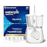 Waterpik Aquarius Water Flosser Professional For Teeth, Gums, Braces, Dental Care, Electric Power With 10 Settings, 7 Tips For Multiple Users And Needs, ADA Accepted, White WP-660, Packaging May Vary