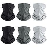 Geyoga 6 Pieces Summer UV Protection Cooling Neck Gaiter Face Clothing Neck Gaiter Scarf Sunscreen Breathable Bandana(Classic Color)