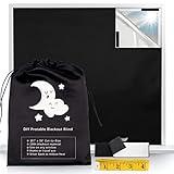 VANTEN 2024 Upgraded Blackout Curtains, 157" x 59" Blackout Shades, 100% Blackout Window Cover with Strong Hook and Loop Tapes, Temporary Blackout Blinds for Baby Nursery, Bedroom, Travel, Cars