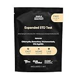 Simple HealthKit Expanded At-Home STD Test for Chlamydia, Gonorrhea, Trichomoniasis, HIV, Syphilis - STD HIV Testing Kit - Free Follow Up Care & Fast Lab Results