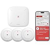 X-Sense Wi-Fi Water Leak Detector, Smart Water Sensor Alarm, Water Detector Alarm with 1700 ft Transmission Range for Kitchens, Basements, Bathrooms, 3 Water Detectors & 1 Base Station, Model SWS54