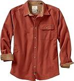 Legendary Whitetails Men's Flannel Shirt with Corduroy Cuffs - Barnwood Heather, Large