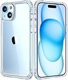 Mkeke for iPhone 15 Case Clear, [Not Yellowing] [Military-Grade Drop Protection] Clear Slim Phone Cases for Apple iPhone 15 with Shockproof Bumper 2023 - Clear