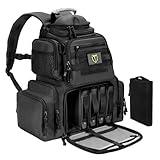 TIDEWE Tactical Range Backpack Bag for Gun and Ammo with Pistol Case (Black)