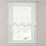 BrylaneHome Vintage Lace Balloon Shade - Ivory