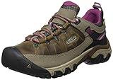 KEEN Women's Targhee 3 Low Height Waterproof Hiking Shoes, Weiss/Boysenberry, 9