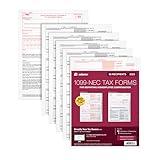 Adams 1099 NEC Kit 2023, 3 Up, 5 Part 1099 Forms, Laser/Inkjet Tax Form Sets for 50 Recipients, Includes 3 1096 Forms, 50 Pack (TXA22993NEC-23)