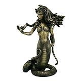 Pacific Giftware The Temptation of Medusa Collectible Figurine in Faux Antique Gold Finish 8 Inch Tall