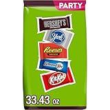 Hershey Assorted Chocolate Flavored Snack Size, Halloween Candy Party Pack, 33.43 oz