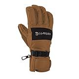 Carhartt Men's W.B. Waterproof Windproof Insulated Work Glove, Brown/Black, Large