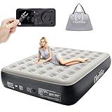 OlarHike Queen Air Mattress with Built in Pump,Inflatable Blow Up Airbed with Storage Bag,13" High Speed Inflation Black, Camping Accessories, Travel and Guests & Indoor