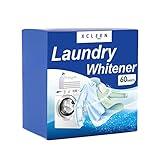 Xcleen Laundry Whitener Sheets 60 count, Chlorine Free, Fragrance Free Bleach for White Clothes, Safe for Use in All Washing Machines