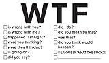 WTF Business Cards, Offensive Sarcastic Adult Humor Gag Gift (White) Pack of 25