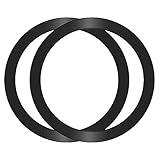 TACOMEGE 2Pcs Metal Ring Sticker for Pop Socket Magnetic Grip, Magnetic Adapter Adhesive for iPhone, Magsafe Wireless Charger (Black)