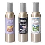 Yankee Candle Popular Fragrances 3-Pack Concentrated Room Sprays (Clean Cotton, Lemon Lavender, MidSummer's Night)