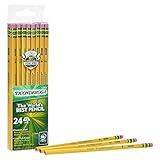 Ticonderoga #2 Pencils, Wood-Cased, 6 24-Count Hang-Tab Boxes, Total 144 Pencils, Yellow (13924) (13924N)