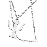 COMTRUDE Psi Symbol Necklace, Stainless Steel Psychology Psychiatry Psi Symbol Pendant for Psychology Student Graduate Medical Sign Jewelry (Silver)…