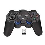 FANDRAGON USB Wireless Gaming Controller Gamepad for PC/Laptop Computer(Windows XP/7/8/10) & PS3 & Android & Steam - [Black] (black)