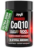 High Absorption CoQ10 500MG - Co Q 10 Supplement 120 Softgels for Heart Health&Energy Production - Enhanced CoQ10 Nutritional Supplements with Coenzyme Q10 - Alternative to coq10 400mg softgels