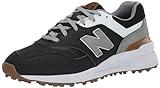 New Balance Men's 997 SL Golf Shoe, Black/White, 10.5