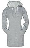 SKYLINEWEARS Women Casual Zip Up Hoodies Fleece Tunic Sweatshirt Long Hoodie Jacket With Pockets Gray S