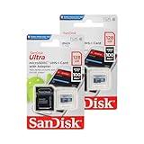 SanDisk 128GB X2 (256GB) MicroSD HC Ultra Uhs-1 Memory Card