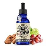 Mountaineer Brand Beard Oil - Unscented - 100% Natural Conditioner and Softener For Men - Hydrates and Moisturizes for Beard Growth - Treats Dry Itchy Beards - 2oz