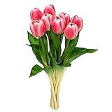 Softflame Artificial/Fake/Faux Flowers - Tulip Pink 8PCS for Wedding, Home, Party, Restaurant