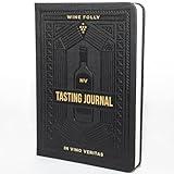 Wine Folly Wine Journal Guided Wine Tasting Notes (5" x 7" B6 Notebook) - Features 4 Step Tasting Method, Wine Color Reference Card, and Page Marker (Black)