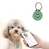 RexID Dog Tag Green Round QR Code Pet ID Tags with Pet Online Profile and Owner Contact,Smart Permanent ID Tag for Connecting Pet Owner Immediately by Anybody Anywhere with Mobile Phone(Round, M)