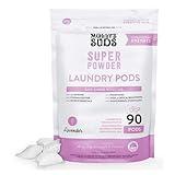 Molly's Suds Super Powder Laundry Detergent Pods | Natural Extra Strength Detergent for Sensitive Skin | Ultra Concentrated and Stain Fighting (Lavender - 90 Count)